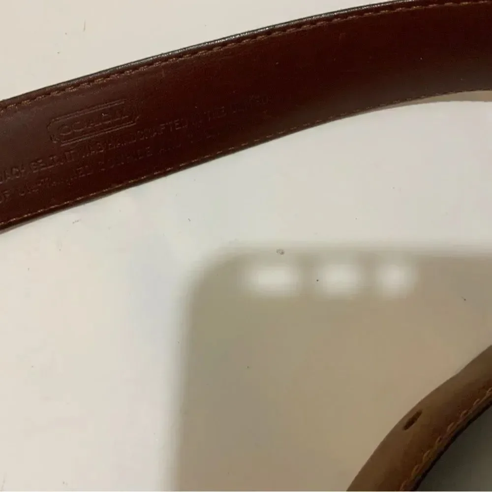 Vintage Coach 5923 Sienna Leather brown Belt, Size 38/95
